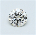 0.48 quilates, Redondo Diamante , Color K, claridad SI1 y certificado por GIA