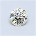 0.57 Carats, Round Diamond with Excellent Cut, I Color, VS1 Clarity and Certified by EGL