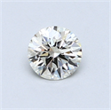 0.53 Carats, Round Diamond with Excellent Cut, H Color, VVS1 Clarity and Certified by EGL