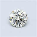0.52 Carats, Round Diamond with Excellent Cut, L Color, VS2 Clarity and Certified by GIA