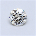 0.52 Carats, Round Diamond with Excellent Cut, L Color, VS1 Clarity and Certified by GIA