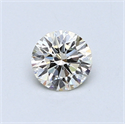 0.52 Carats, Round Diamond with Excellent Cut, I Color, VVS1 Clarity and Certified by EGL