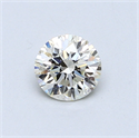 0.52 Carats, Round Diamond with Excellent Cut, I Color, VS1 Clarity and Certified by EGL