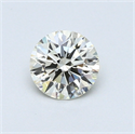 0.47 Carats, Round Diamond with Excellent Cut, M Color, VVS1 Clarity and Certified by GIA