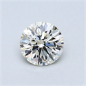 0.47 Carats, Round Diamond with Excellent Cut, I Color, IF Clarity and Certified by EGL