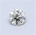 0.47 Carats, Round Diamond with Excellent Cut, L Color, SI1 Clarity and Certified by GIA