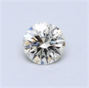 0.47 Carats, Round Diamond with Excellent Cut, K Color, SI1 Clarity and Certified by GIA