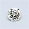 0.46 Carats, Round Diamond with Excellent Cut, M Color, SI1 Clarity and Certified by GIA