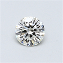 0.46 Carats, Round Diamond with Excellent Cut, H Color, IF Clarity and Certified by EGL