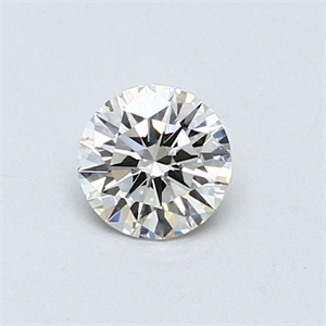 Picture of 0.46 Carats, Round Diamond with Excellent Cut, H Color, IF Clarity and Certified by EGL