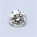 0.45 Carats, Round Diamond with Excellent Cut, L Color, SI1 Clarity and Certified by GIA