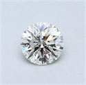 0.45 Carats, Round Diamond with Excellent Cut, H Color, VS2 Clarity and Certified by EGL