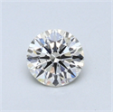 0.45 Carats, Round Diamond with Excellent Cut, H Color, VVS2 Clarity and Certified by EGL