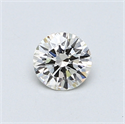 0.44 Carats, Round Diamond with Excellent Cut, G Color, VVS1 Clarity and Certified by EGL