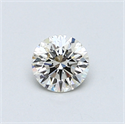 0.44 Carats, Round Diamond with Excellent Cut, H Color, VS2 Clarity and Certified by EGL