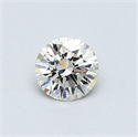 0.44 Carats, Round Diamond with Excellent Cut, H Color, VVS2 Clarity and Certified by EGL