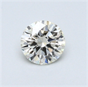 0.44 Carats, Round Diamond with Excellent Cut, K Color, VS1 Clarity and Certified by GIA