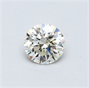 0.44 Carats, Round Diamond with Excellent Cut, H Color, VS1 Clarity and Certified by EGL