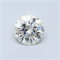 0.44 Carats, Round Diamond with Excellent Cut, H Color, VVS1 Clarity and Certified by EGL