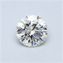 0.44 Carats, Round Diamond with Excellent Cut, H Color, VVS1 Clarity and Certified by EGL