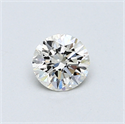 0.43 Carats, Round Diamond with Excellent Cut, H Color, VVS1 Clarity and Certified by EGL