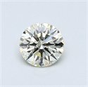 0.43 Carats, Round Diamond with Excellent Cut, M Color, SI1 Clarity and Certified by GIA