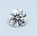 0.43 Carats, Round Diamond with Excellent Cut, H Color, VS2 Clarity and Certified by GIA