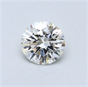 0.43 Carats, Round Diamond with Excellent Cut, H Color, VVS2 Clarity and Certified by EGL