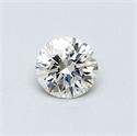 0.43 Carats, Round Diamond with Excellent Cut, G Color, VVS2 Clarity and Certified by EGL