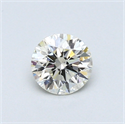 0.42 Carats, Round Diamond with Very Good Cut, K Color, VS2 Clarity and Certified by GIA