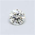 0.42 Carats, Round Diamond with Excellent Cut, H Color, VS1 Clarity and Certified by EGL