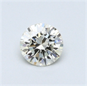 0.42 Carats, Round Diamond with Very Good Cut, K Color, VVS1 Clarity and Certified by GIA