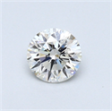 0.42 Carats, Round Diamond with Very Good Cut, H Color, VS2 Clarity and Certified by GIA