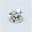 0.42 Carats, Round Diamond with Excellent Cut, G Color, IF Clarity and Certified by EGL