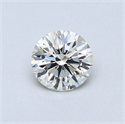 0.42 Carats, Round Diamond with Excellent Cut, H Color, VVS2 Clarity and Certified by EGL