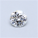 0.41 Carats, Round Diamond with Excellent Cut, D Color, SI1 Clarity and Certified by GIA
