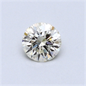 0.41 Carats, Round Diamond with Excellent Cut, M Color, IF Clarity and Certified by GIA