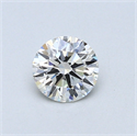 0.41 Carats, Round Diamond with Excellent Cut, G Color, IF Clarity and Certified by EGL