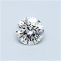 0.42 Carats, Round Diamond with Excellent Cut, H Color, SI1 Clarity and Certified by GIA