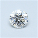 0.41 Carats, Round Diamond with Excellent Cut, H Color, SI2 Clarity and Certified by GIA