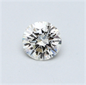 0.41 Carats, Round Diamond with Excellent Cut, H Color, VS2 Clarity and Certified by EGL