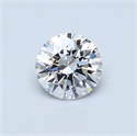 0.40 Carats, Round Diamond with Very Good Cut, F Color, SI1 Clarity and Certified by GIA