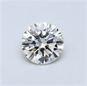 0.40 Carats, Round Diamond with Excellent Cut, H Color, VVS2 Clarity and Certified by EGL