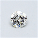 0.40 Carats, Round Diamond with Excellent Cut, H Color, VS1 Clarity and Certified by EGL