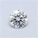 0.40 Carats, Round Diamond with Excellent Cut, G Color, IF Clarity and Certified by EGL