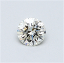 0.40 Carats, Round Diamond with Excellent Cut, I Color, VS1 Clarity and Certified by EGL