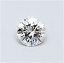 0.40 Carats, Round Diamond with Excellent Cut, H Color, VVS2 Clarity and Certified by EGL