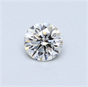 0.40 Carats, Round Diamond with Very Good Cut, J Color, VVS2 Clarity and Certified by GIA