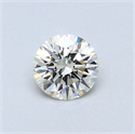 0.40 Carats, Round Diamond with Excellent Cut, I Color, VVS2 Clarity and Certified by EGL