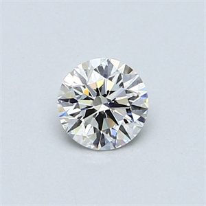 Picture of 0.40 Carats, Round Diamond with Excellent Cut, H Color, VS2 Clarity and Certified by GIA